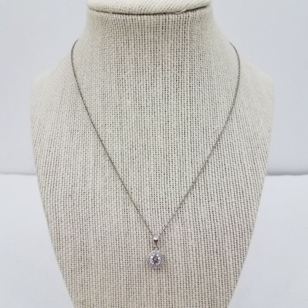Veronese QVC Necklace Rhinestone Silver Tone Bling
